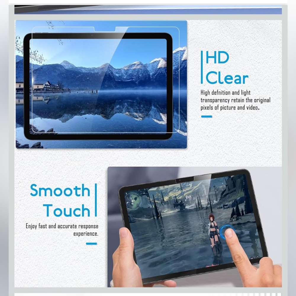 1 Pack Tempered Glass Screen Protector Compatible with iPad Air 13 inch M3 2025 - Picture 1 of 6